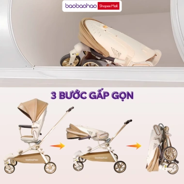 Xe Đẩy Baobaohao V16 Plus Cao Cấp Gấp Gọn 2 Chiều, Mái Che Da PU Sang Trọng - 1.820.000₫