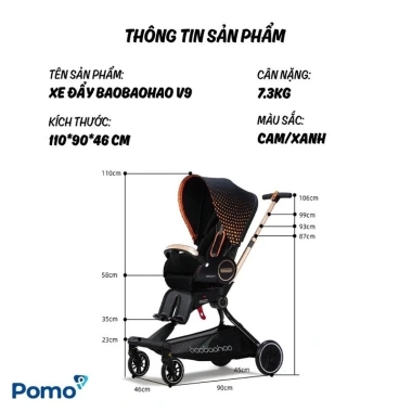 Xe đẩy Baobaohao V21 V3 V7 V9 V10 V18 - An toàn, gập gọn, nhẹ nhẹ, giá chỉ 850k