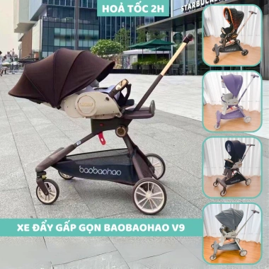 Xe đẩy Baobaohao V9 V16 V22 gấp gọn xoay 360 độ - Thế hệ mới, bảo hành 1 năm, 1,590,000₫