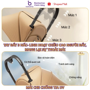 Xe Đẩy Baobaohao Z5 Bảo Hành 24 Tháng – Chống Xóc Mọi Địa Hình, Khoang Nằm Rộng, Tải Trọng Lớn Nhất 9