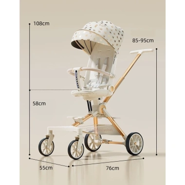 Xe đẩy bé sơ sinh G500-1 đa màu kèm bàn ăn dặm mới 2.024 - full hộp đã lăp sẵn - Giá 1.260.000₫ 7