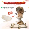 Xe Đẩy Bé V16 Plus Gấp Gọn Du Lịch - Mái Che, Bánh Xe EVA Êm Ái 2