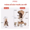 Xe Đẩy Bé V16 Plus Gấp Gọn Du Lịch - Mái Che, Bánh Xe EVA Êm Ái 7