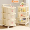 Xe Đẩy Đa Năng 3-4-5 Tầng Bánh Xe, Kệ Ngăn Kéo Đựng Bỉm Sữa, Giá Spa Tiện Lợi, Chịu Lực Cao - Giá 201.000 VND