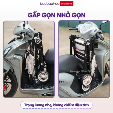 Xe Đẩy Đa Năng Baobaohao A2 Gấp Gọn Siêu Mỏng, Ngả Lưng Đa Chế Độ, Bánh Xe Giảm Xóc 1.025.000 VND