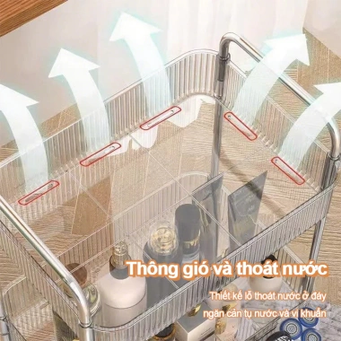 Xe Đẩy Đa Năng Kệ Trong Suốt Nhiều Tầng Bánh Xe Đồ Ăn Nhẹ, Mỹ Phẩm Giá 98.000 5 Xe Đẩy Đa Năng Kệ Trong Suốt Nhiều Tầng Bánh Xe Đồ Ăn Nhẹ, Mỹ Phẩm Giá 98.000 5