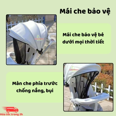 Xe đẩy DINO BABY M9, M8, M2 - 2 chiều 3 tư thế, ngã sâu, giảm sốc, giá 550.000₫