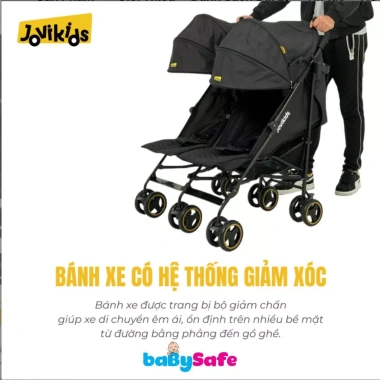 Xe Đẩy Đôi Jovikids Ezra Twin Gấp Gọn 0-3 Tuổi – Giá ưu đãi 4.540.000₫ 4 Xe Đẩy Đôi Jovikids Ezra Twin Gấp Gọn 0-3 Tuổi – Giá ưu đãi 4.540.000₫ 4