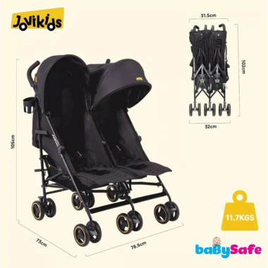 Xe Đẩy Đôi Jovikids Ezra Twin Gấp Gọn 0-3 Tuổi – Giá ưu đãi 4.540.000₫ 5 Xe Đẩy Đôi Jovikids Ezra Twin Gấp Gọn 0-3 Tuổi – Giá ưu đãi 4.540.000₫ 5