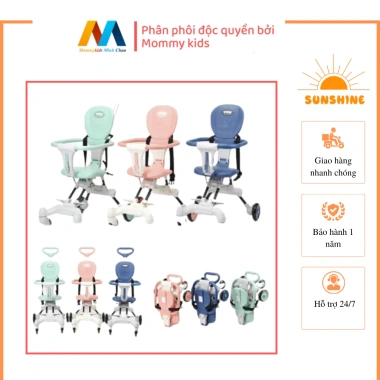 Xe đẩy du lịch gấp gọn cho bé đảo chiều siêu nhẹ an toàn giá chỉ 285.000đ