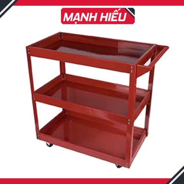 Xe đẩy dụng cụ 3 tầng bánh xe xoay 360 độ dễ di chuyển - Giá chỉ 515.000₫