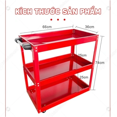 Xe đẩy dụng cụ 3 tầng bánh xe xoay 360 độ dễ di chuyển - Giá chỉ 515.000₫ 2 Xe đẩy dụng cụ 3 tầng bánh xe xoay 360 độ dễ di chuyển - Giá chỉ 515.000₫ 2