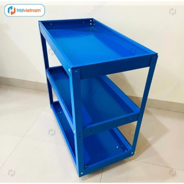 Xe đẩy dụng cụ 3 tầng bánh xe xoay 360 độ dễ di chuyển - Giá chỉ 515.000₫