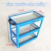 Xe đẩy dụng cụ 3 tầng tay cầm, bánh xe xoay 360°, di chuyển dễ dàng, chỉ 360.000₫ 7