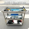 Xe đẩy dụng cụ inox 304 3 tầng - kèm khay đựng, bánh xe tiện lợi, giảm 20% 2