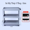 Xe đẩy dụng cụ inox 304 3 tầng - kèm khay đựng, bánh xe tiện lợi, giảm 20% 7