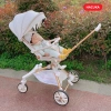 Xe đẩy gấp gọn 2 chiều G500 3 tư thế nằm ngả, kèm bàn ăn và mái che, 1.380.000 VND 7