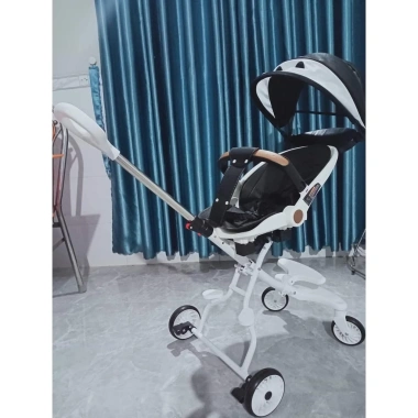 Xe đẩy gấp gọn 2 chiều M8 full đệm, ngả lưng, có mái - Giá ưu đãi 409.000₫