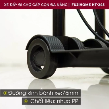Xe đẩy gấp gọn 45kg HT-MINI01 tặng dây buộc, xe kéo mini chung cư, giá 305.000₫ 2