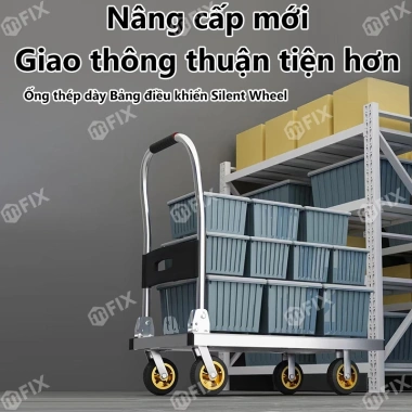 Xe đẩy gấp gọn 600kg - Xe kéo hàng sàn sắt cỡ lớn, nâng tay đa năng, giá 378.800₫ 2