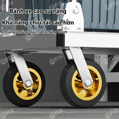 Xe đẩy gấp gọn 600kg - Xe kéo hàng sàn sắt cỡ lớn, nâng tay đa năng, giá 378.800₫ 4