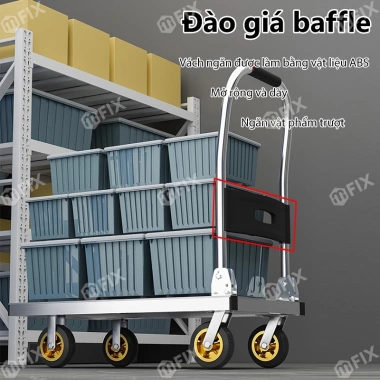 Xe đẩy gấp gọn 600kg - Xe kéo hàng sàn sắt cỡ lớn, nâng tay đa năng, giá 378.800₫ 5