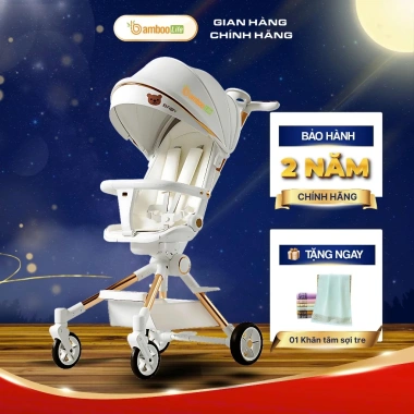 Xe đẩy gấp gọn Bamboo Life 2 chiều xoay 360 an toàn - Giá ưu đãi 2.000.000₫