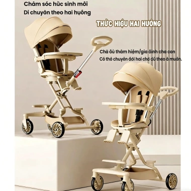 Xe đẩy gấp gọn bé Beige - Đảo chiều, 3 tư thế, tặng khay ăn và Lò Xo, giá 629.000₫ 5 Xe đẩy gấp gọn bé Beige - Đảo chiều, 3 tư thế, tặng khay ăn và Lò Xo, giá 629.000₫ 5
