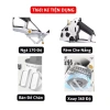 Xe đẩy gấp gọn bé M9 2.024 - Màn che, lò xo giảm xóc, bàn ăn dặm, 550k 5
