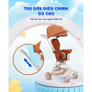 Xe đẩy gấp gọn Chilux M22 - Ghế xoay 2 chiều, mái che tùy chỉnh linh hoạt, giá ưu đãi 1.179.000 VND 7 Xe đẩy gấp gọn Chilux M22 - Ghế xoay 2 chiều, mái che tùy chỉnh linh hoạt, giá ưu đãi 1.179.000 VND 7