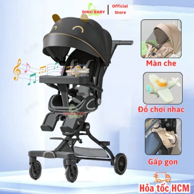 Xe đẩy gấp gọn cho bé M2 M9 K1 2 chiều 3 thuận, có khay ăn, mang đi xe máy, mẫu 2.024 550k