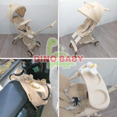 Xe đẩy gấp gọn cho bé M2 M9 K1 2 chiều 3 thuận, có khay ăn, mang đi xe máy, mẫu 2.024 550k