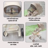 Xe đẩy gấp gọn cho bé M2 M9 K1 2 chiều 3 thuận, có khay ăn, mang đi xe máy, mẫu 2.024 550k 6