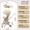 Xe đẩy gấp gọn cho bé M2 M9 K1 2 chiều 3 thuận, có khay ăn, mang đi xe máy, mẫu 2.024 550k 8
