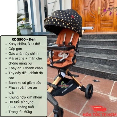 Xe đẩy gấp gọn cho bé M2 M9 K1 2 chiều 3 thuận, có khay ăn, mang đi xe máy, mẫu 2.024 550k