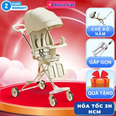 Xe đẩy gấp gọn cho bé sơ sinh M9 K8 K1, có khay ăn, đồ chơi nhạc, 0‑48 tháng - Giảm giá 550k