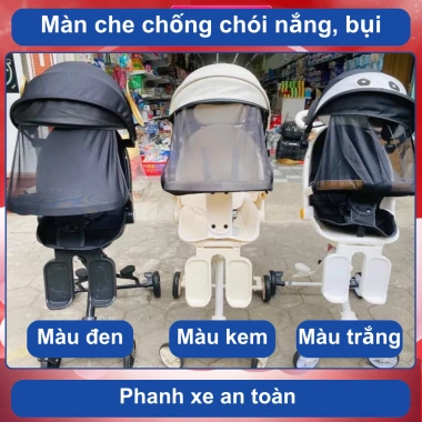Xe đẩy gấp gọn cho bé sơ sinh M9 K8 K1, có khay ăn, đồ chơi nhạc, 0‑48 tháng - Giảm giá 550k