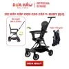 Xe Đẩy Gấp Gọn Đảo Chiều V‑Baby Q2 – Khung Thép Cacbon, Dây Khóa An Toàn, Đệm Da Xịn, Giá 850.000₫