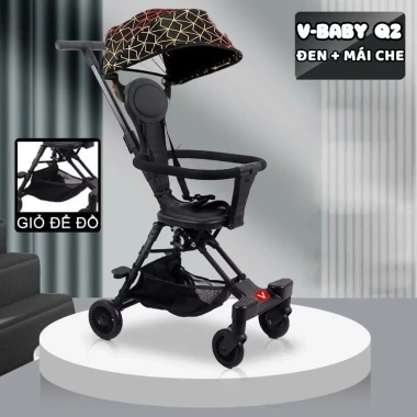 Xe Đẩy Gấp Gọn Đảo Chiều V‑Baby Q2 – Khung Thép Cacbon, Dây Khóa An Toàn, Đệm Da Xịn, Giá 850.000₫ 9 Xe Đẩy Gấp Gọn Đảo Chiều V‑Baby Q2 – Khung Thép Cacbon, Dây Khóa An Toàn, Đệm Da Xịn, Giá 850.000₫ 9