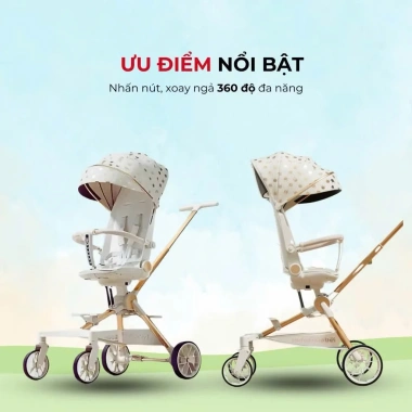 Xe đẩy gấp gọn du lịch G500 cho bé sơ sinh - 3 tư thế đảo chiều giảm xóc, tặng bàn ăn 5 Xe đẩy gấp gọn du lịch G500 cho bé sơ sinh - 3 tư thế đảo chiều giảm xóc, tặng bàn ăn 5