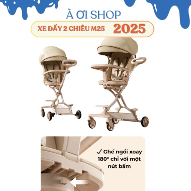Xe đẩy gấp gọn du lịch M9 & M25 nâng cấp, ngả lưng 180°, bảo hành 12 tháng – Giá 599.000₫