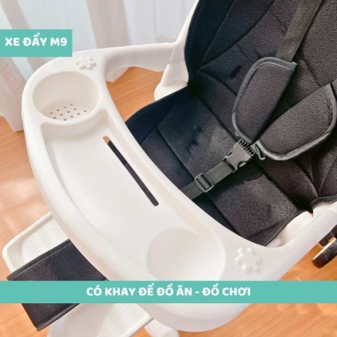 Xe Đẩy Gấp Gọn Du Lịch M9 Xoay 360 Ngồi Nằm Ngả Lưng CORGI.MALL Giá 700.700₫