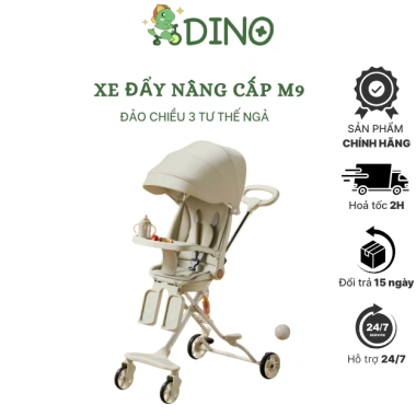 Xe Đẩy Gấp Gọn Du Lịch M9 Xoay 360 - Ngồi/Nằm/Ngả Lưng Tiện Lợi DINO.KID 800k
