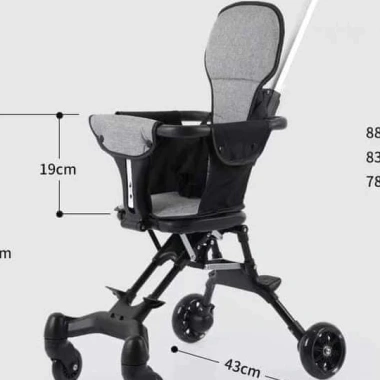 Xe Đẩy Gấp Gọn HCm Siêu Thị & Du Lịch Bé, Đệm Ghế Tặng, Đảo Chiều, 359.000₫ 3