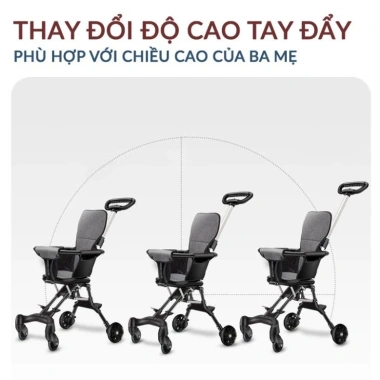 Xe đẩy gấp gọn Hỏa Tốc Toyskingdom siêu nhẹ cho bé 6‑36 tháng - 299.000đ