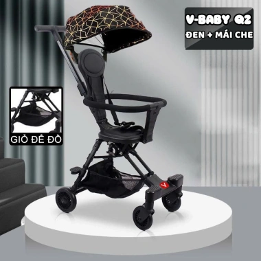 Xe Đẩy Gấp Gọn HỎA TỐC V-BABY Q2 Đảo Chiều Dây Khóa An Toàn Bệ Ngồi - 819k 9 Xe Đẩy Gấp Gọn HỎA TỐC V-BABY Q2 Đảo Chiều Dây Khóa An Toàn Bệ Ngồi - 819k 9