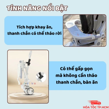 Xe đẩy gấp gọn LAVIVA M9 M8 M2 2 chiều 3 tư thế, cho bé 2 tháng‑6 tuổi, giá 550k
