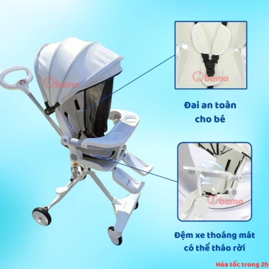 Xe đẩy gấp gọn OBAMA BABY M9/M8 2 chiều 3 tư thế cho bé 2‑6 tuổi - 490.000₫ 6 Xe đẩy gấp gọn OBAMA BABY M9/M8 2 chiều 3 tư thế cho bé 2‑6 tuổi - 490.000₫ 6