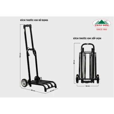 Xe đẩy gấp gọn tải trọng 70kg - sắt sơn tĩnh điện, giá 625k