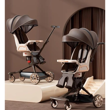 Xe đẩy gấp gọn V9 cho bé du lịch 2 chiều, ngả 4 tư thế cao cấp - Anh Khoa Kids